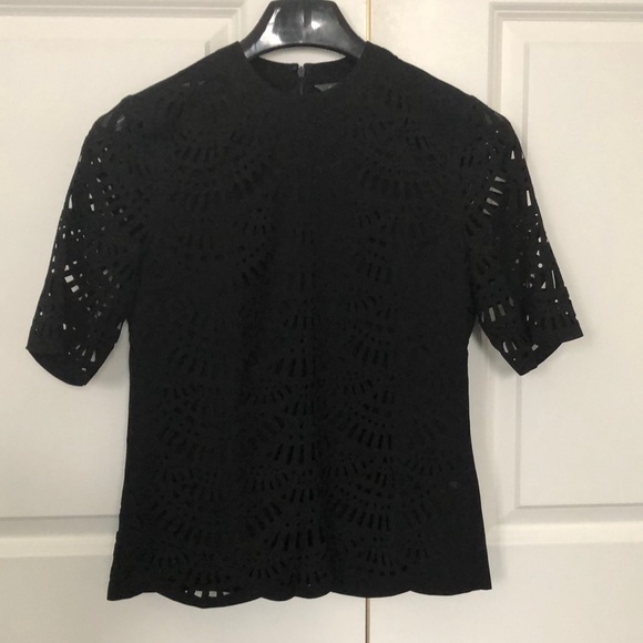 Laser cut stylish black top by Kenneth Cole size XS - Picture 1 of 11